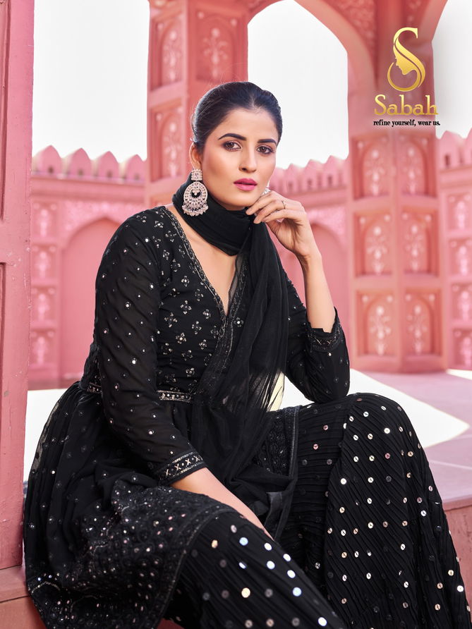 Sabah Georgette Plazzo Readymade Suit Wholesale Online